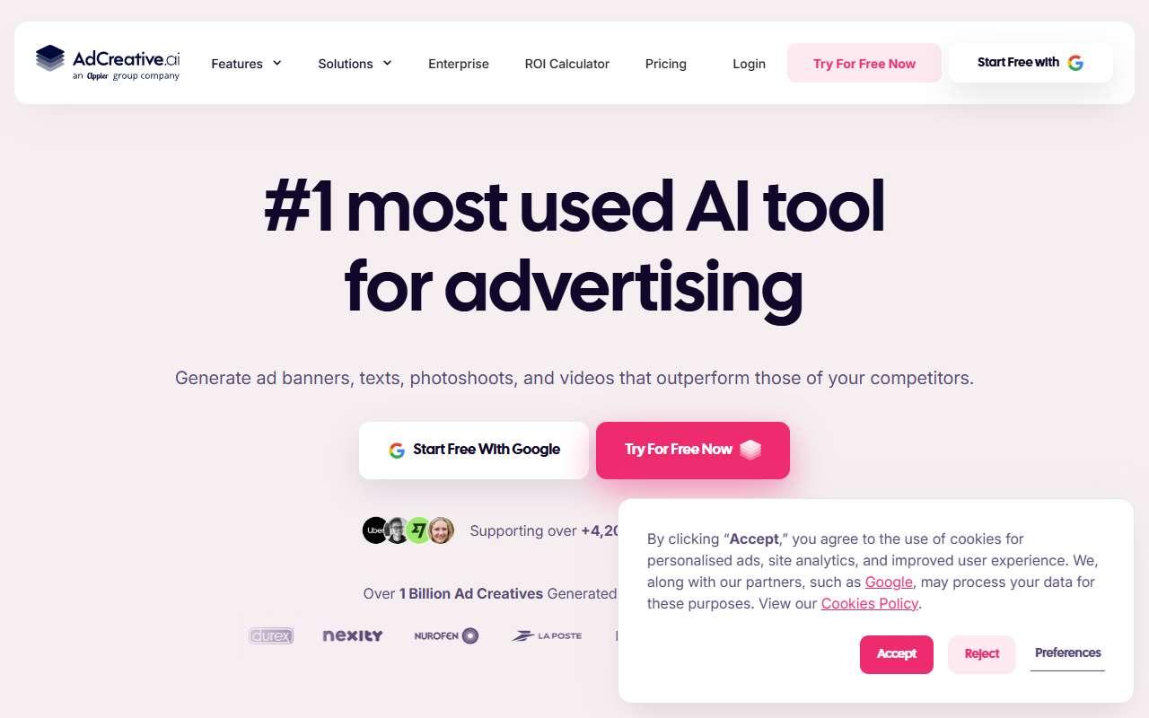 AdCreative.ai website