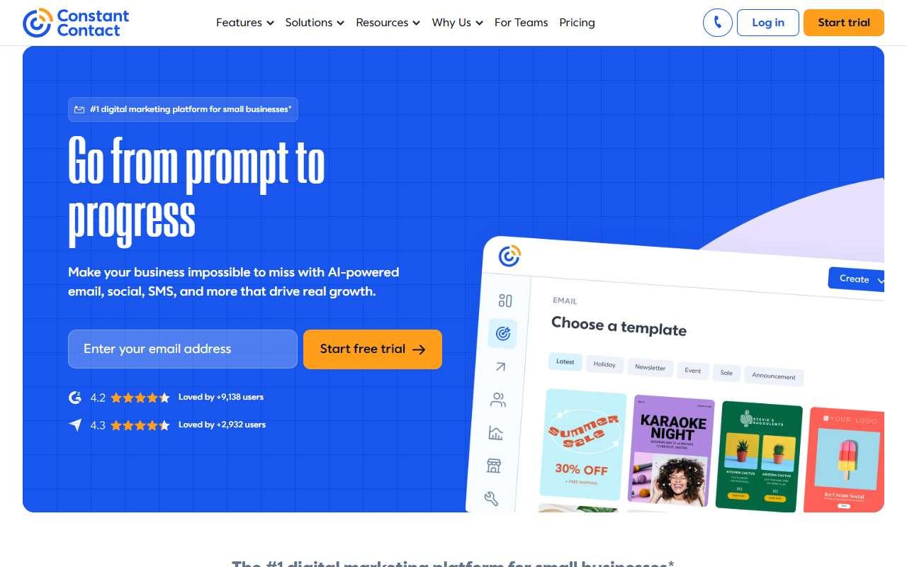 Constant Contact website