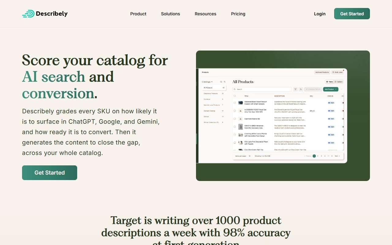 Describely website