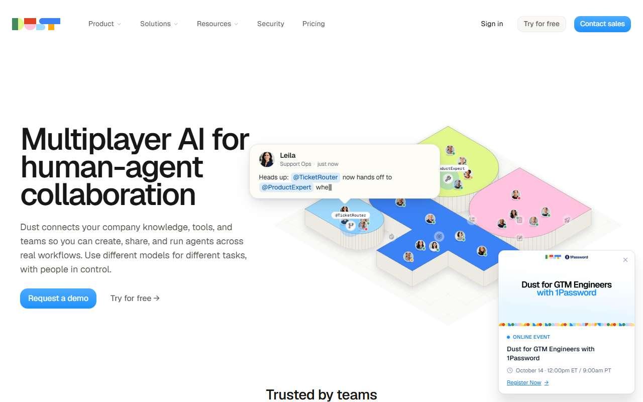 Dust website