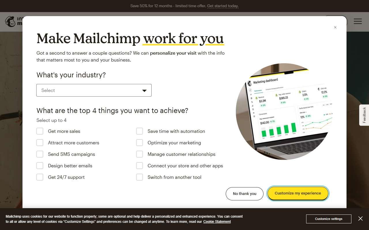 Mailchimp website