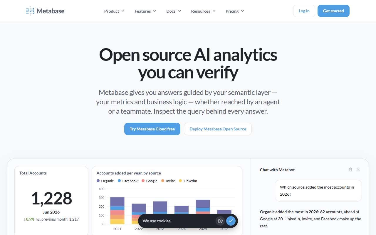 Metabase website
