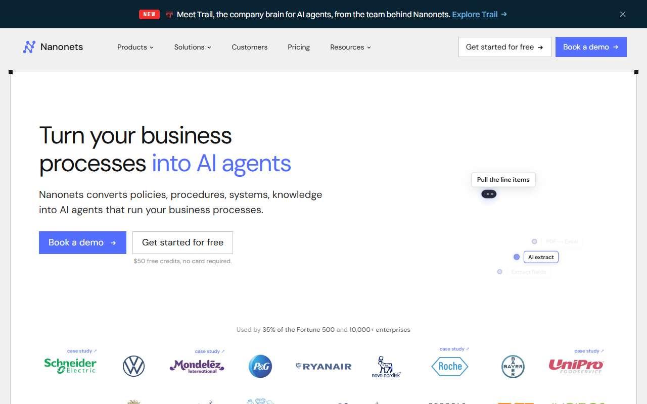 Nanonets website