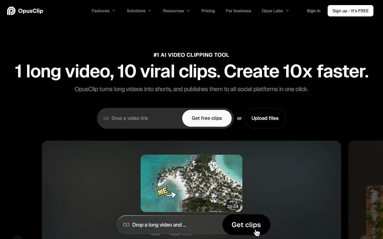 OpusClip website