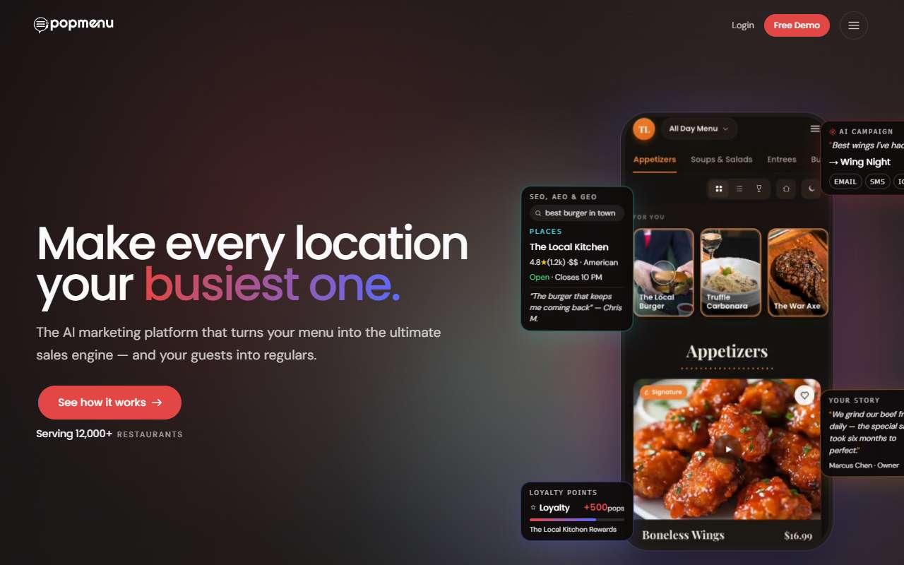Popmenu website