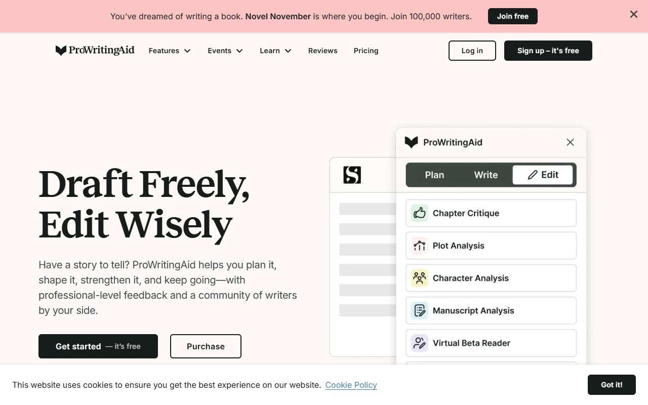 ProWritingAid website