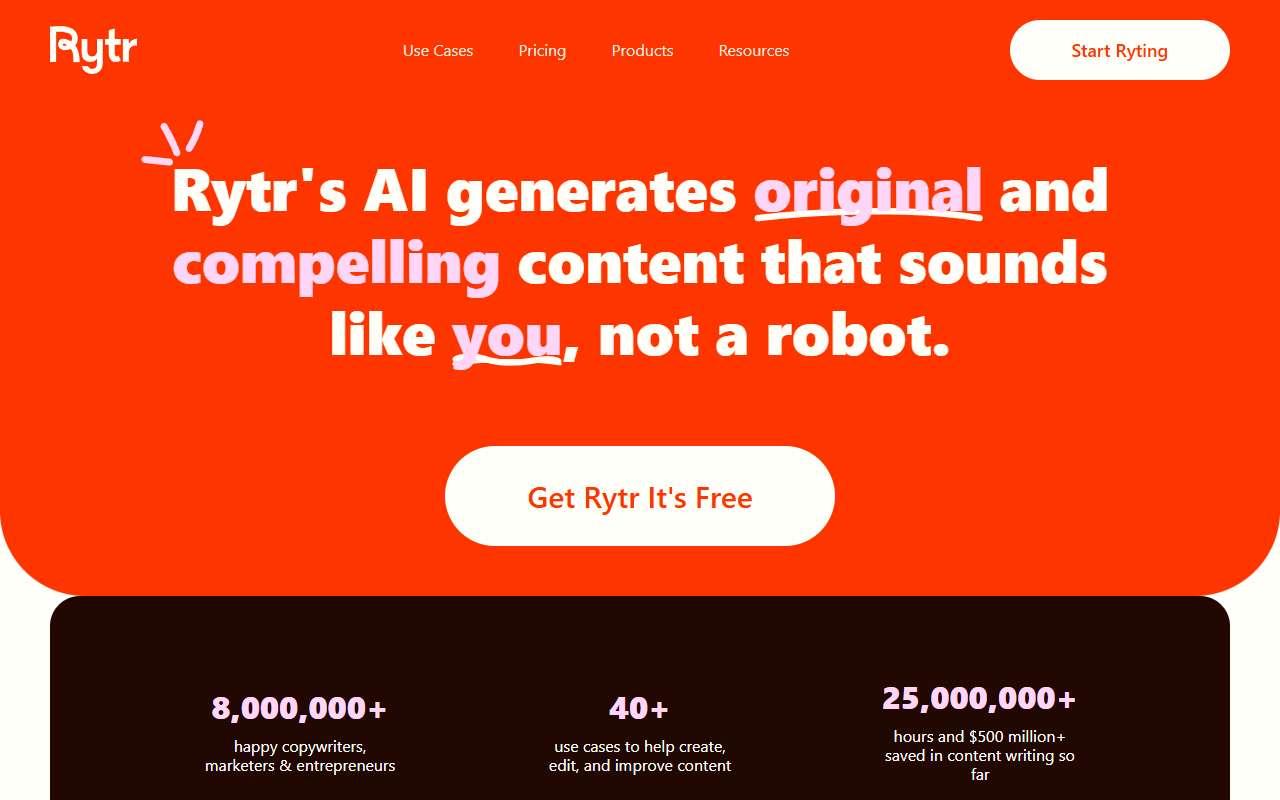 Rytr website