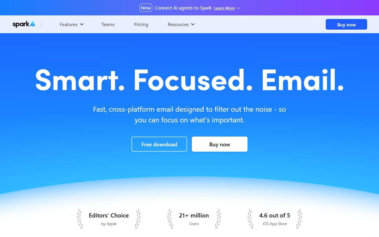Spark Mail website