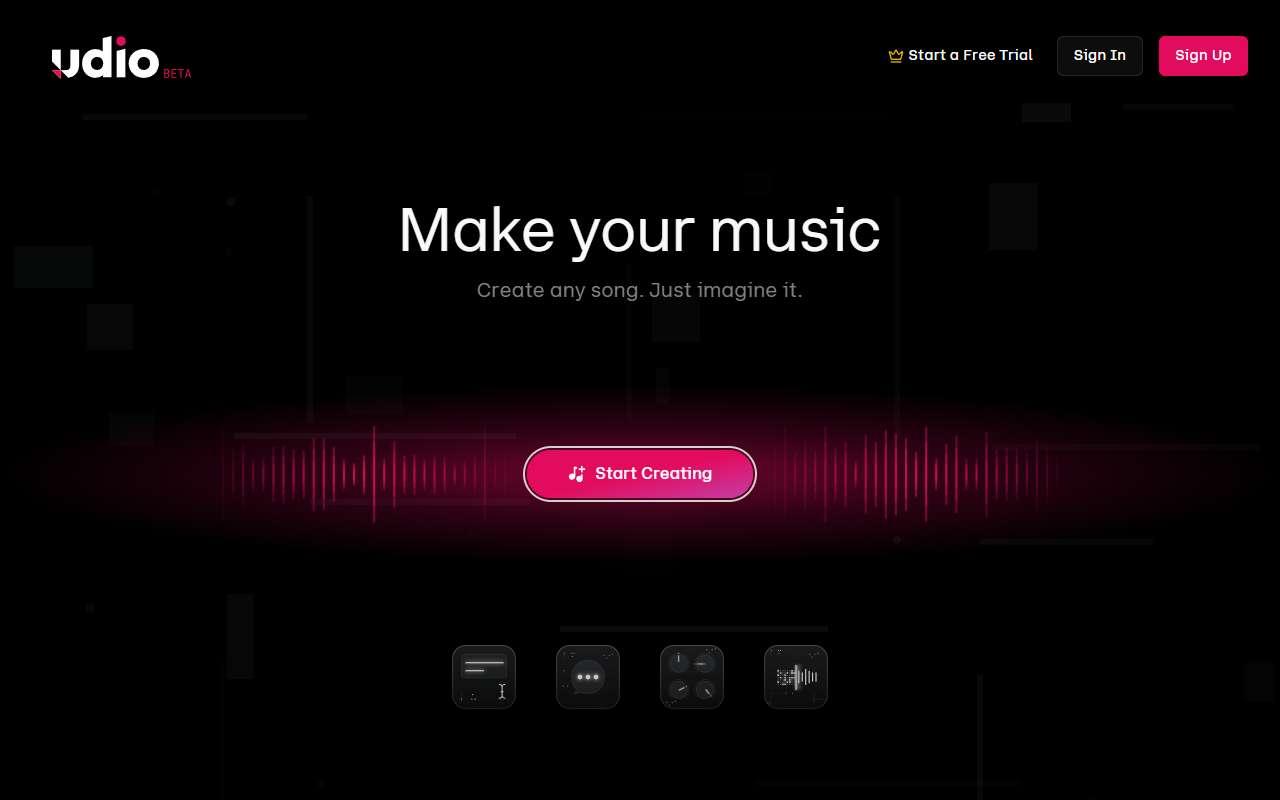 Udio website