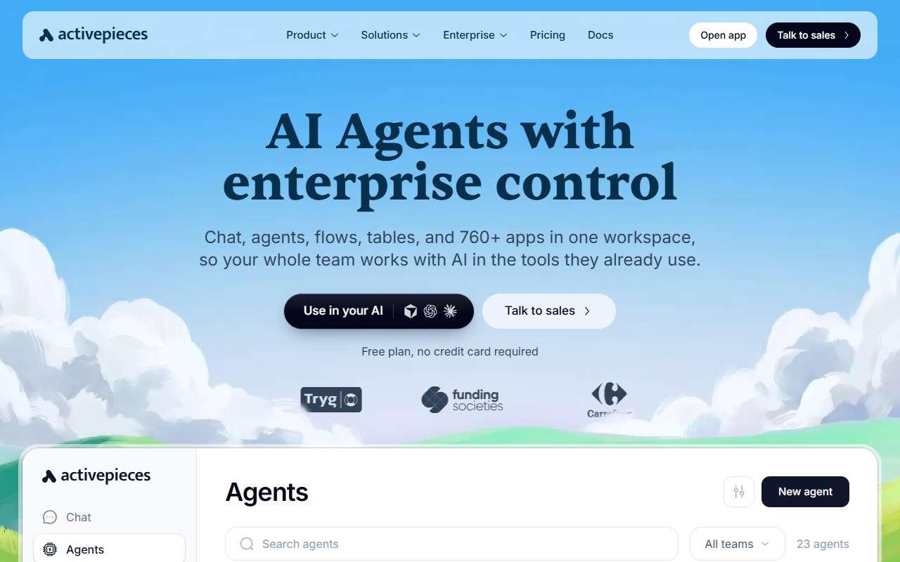 Activepieces website