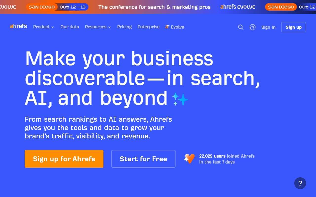 Ahrefs website