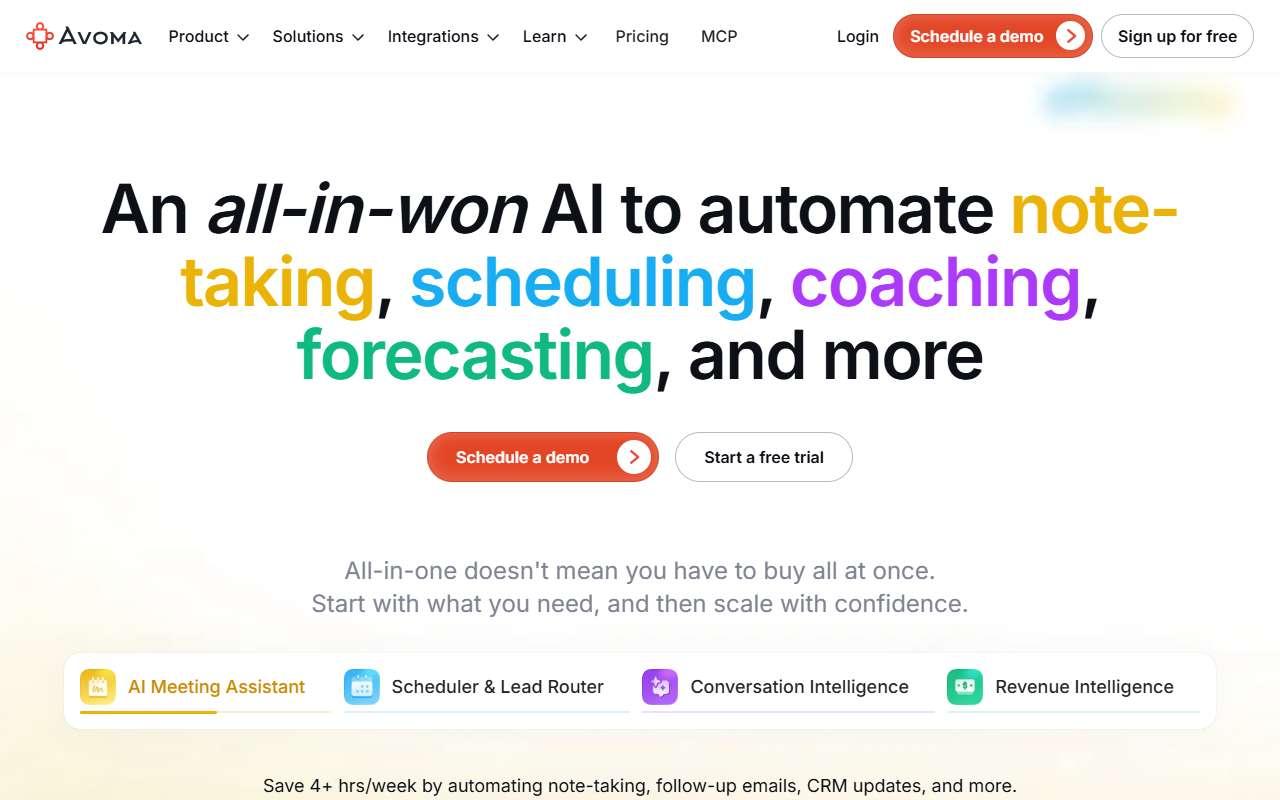 Avoma website