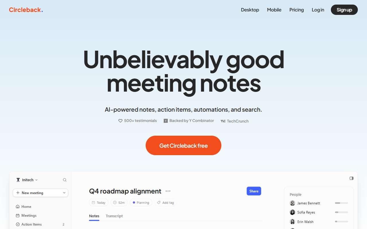 Circleback website