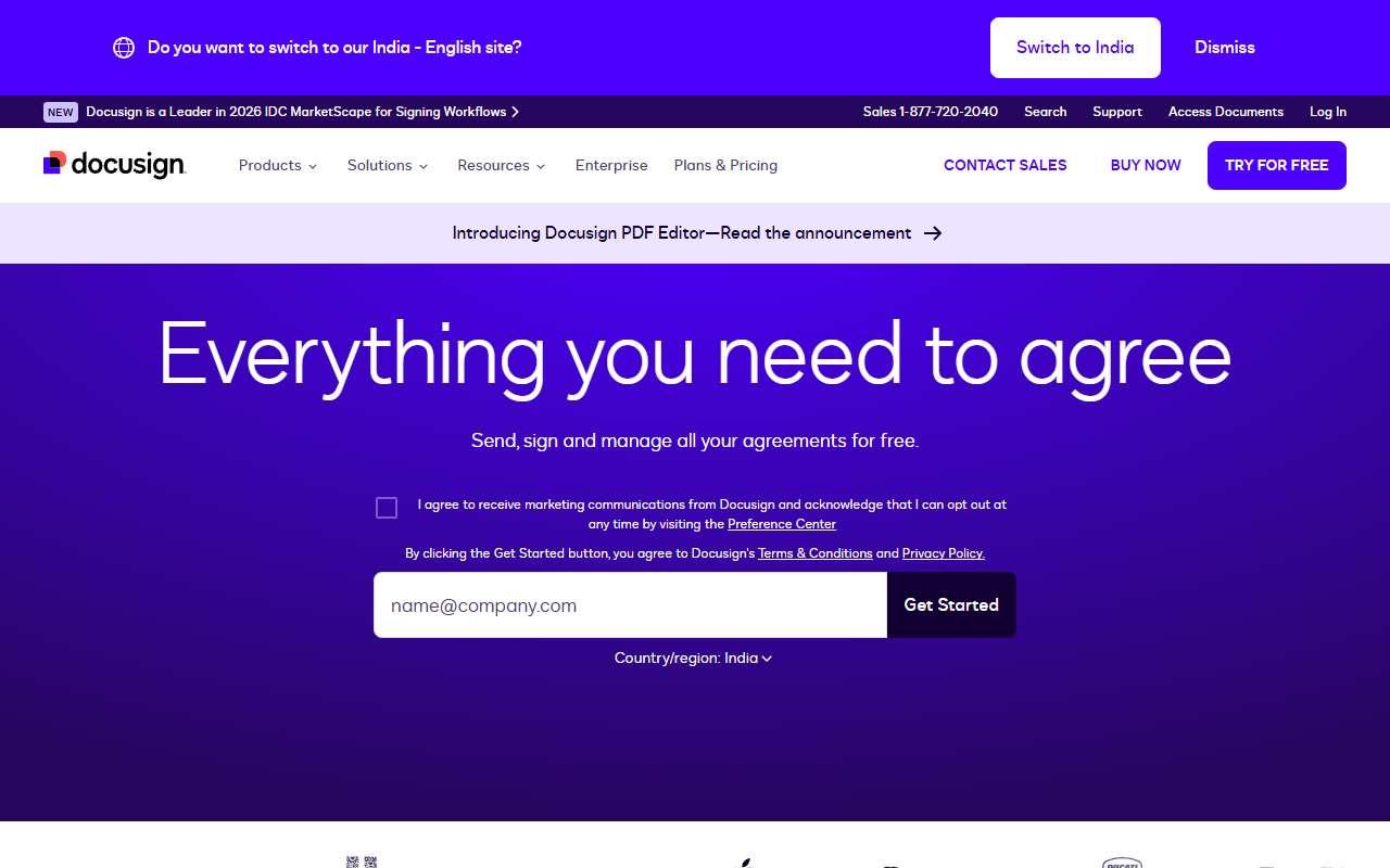 DocuSign website