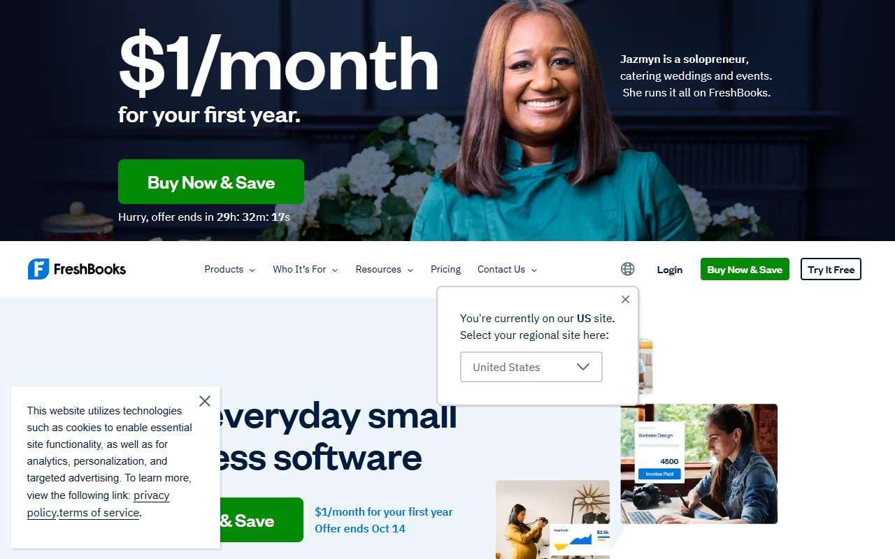 FreshBooks website