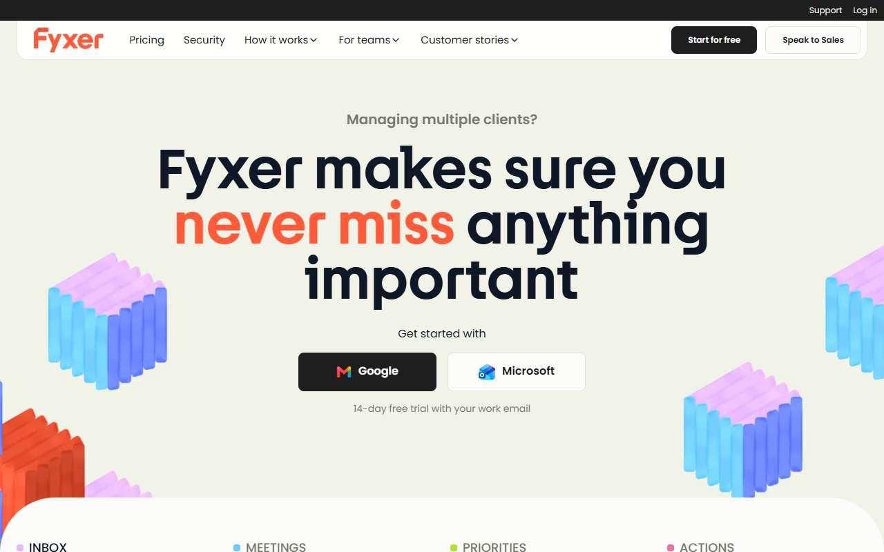 Fyxer AI website