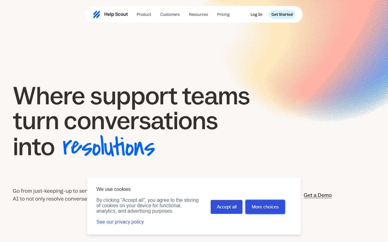 Help Scout website