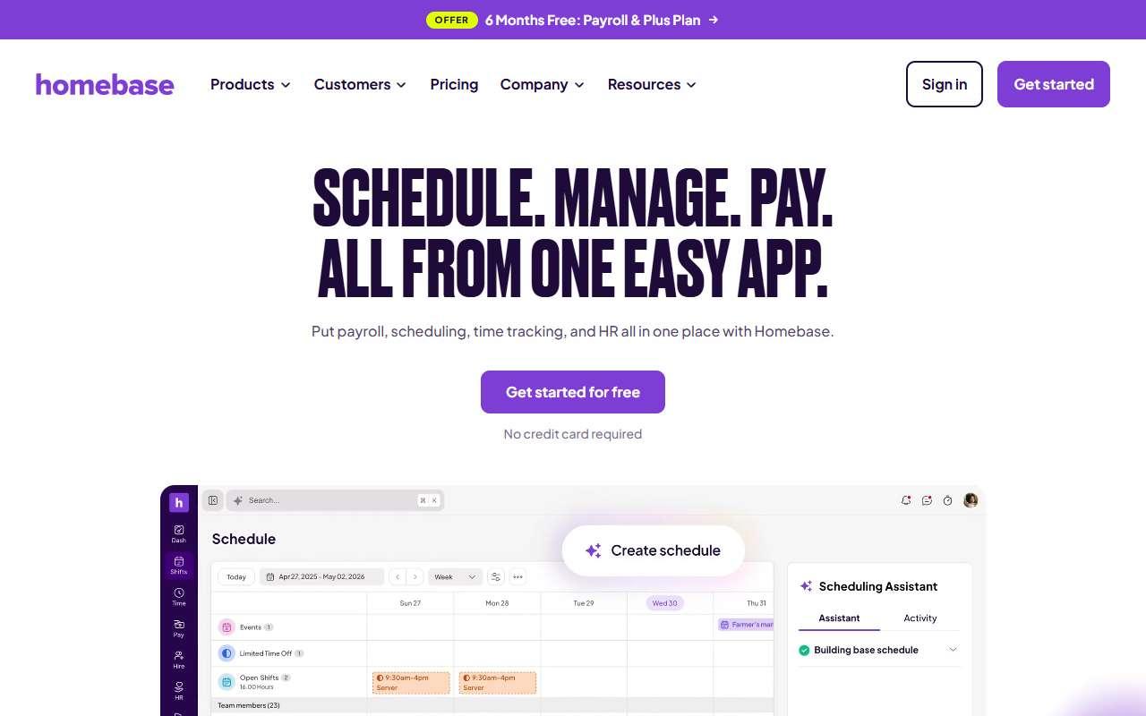 Homebase website