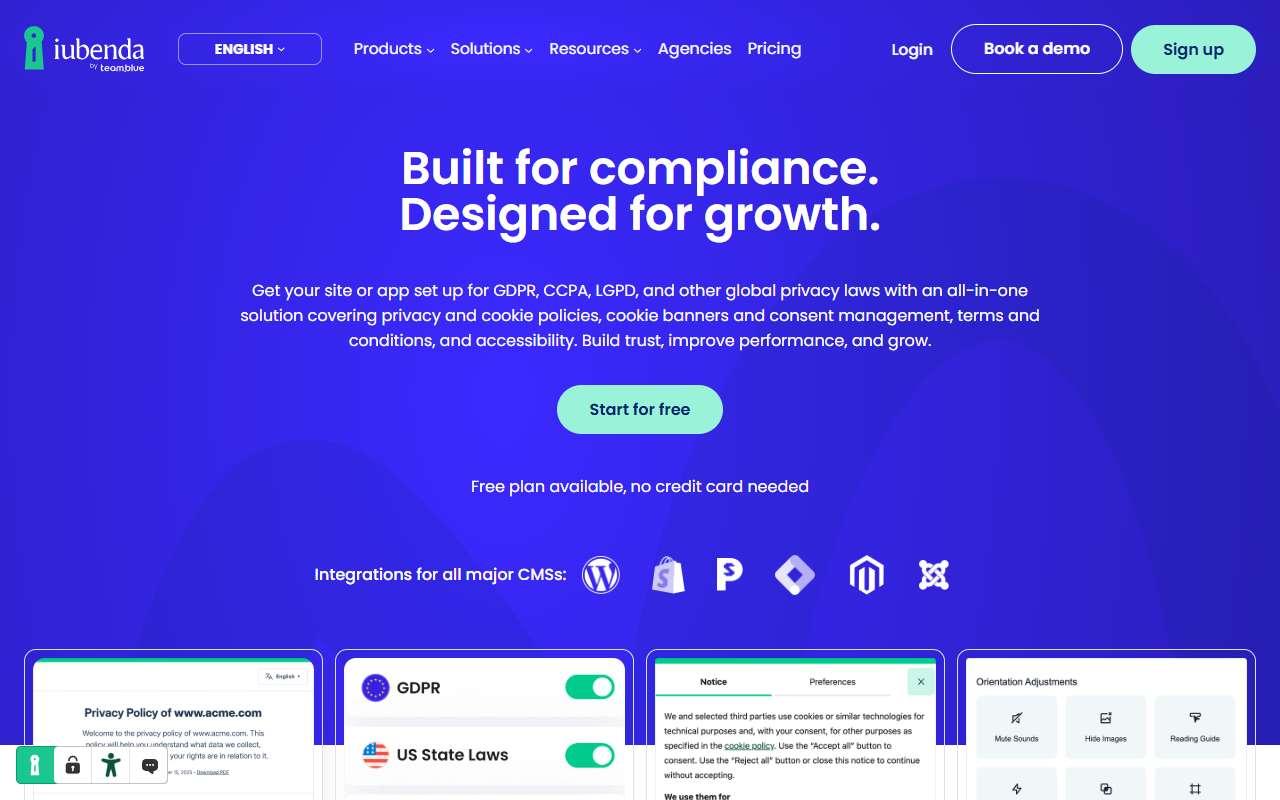 iubenda website