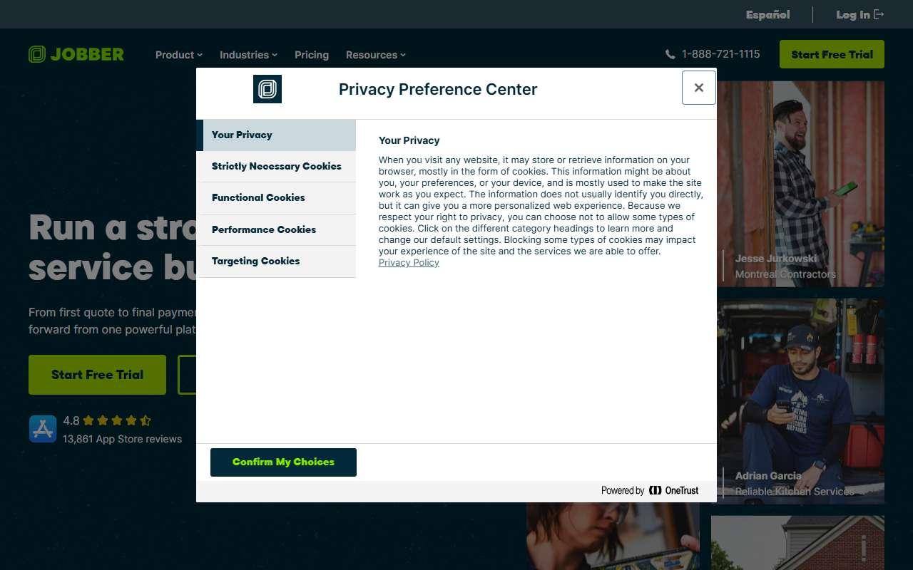 Jobber website