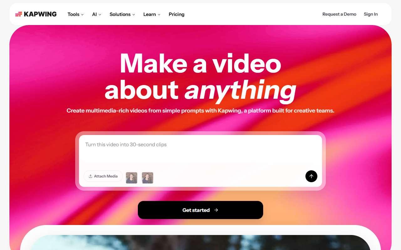 Kapwing website