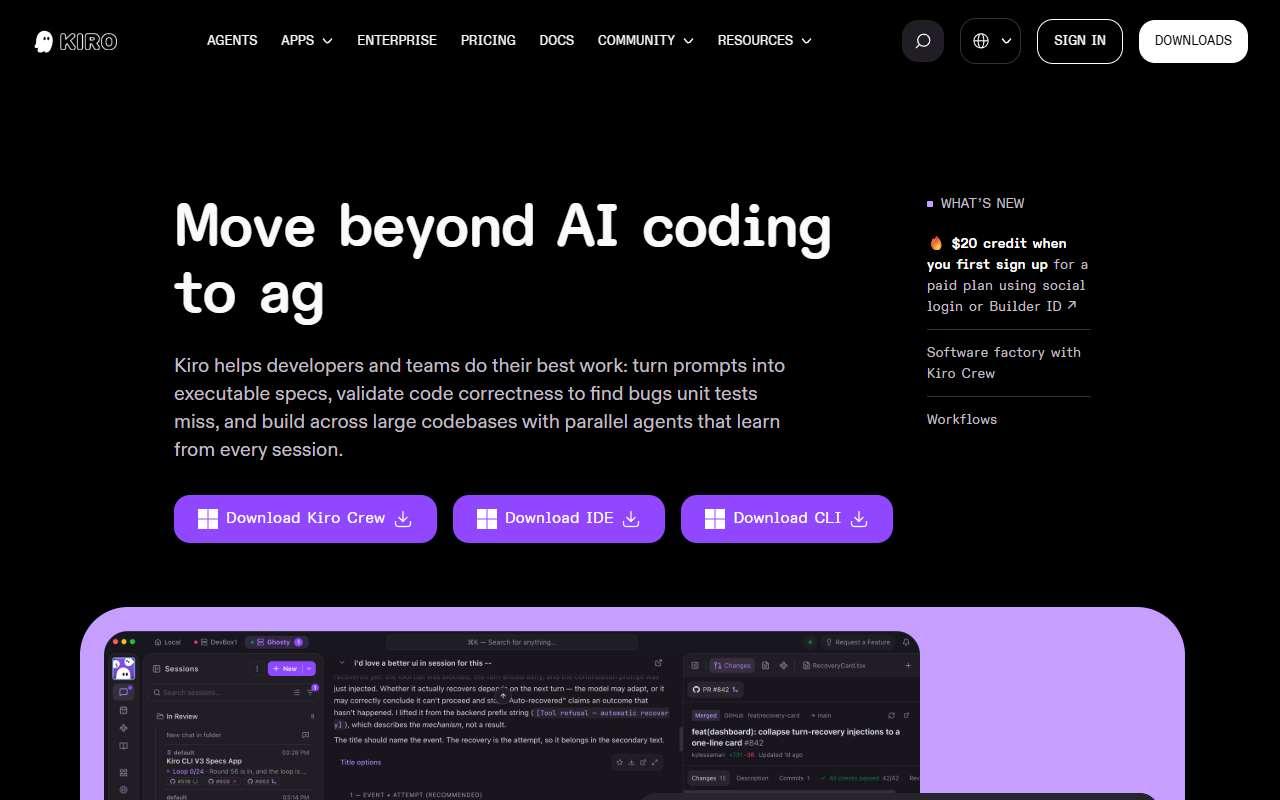 Kiro website