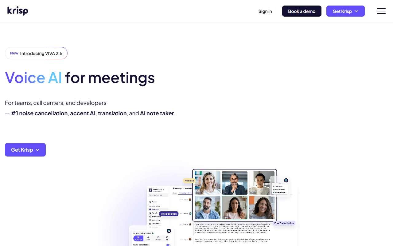 Krisp website