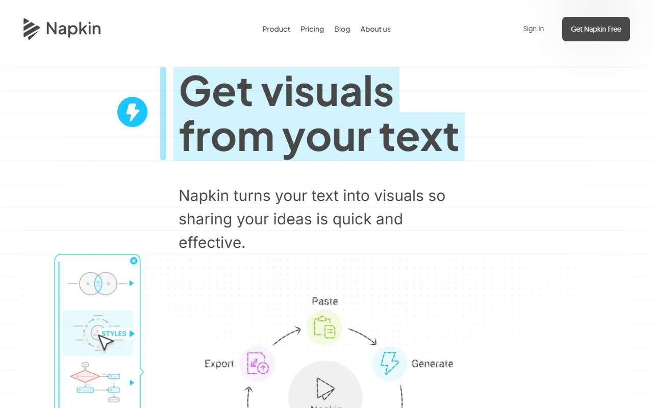 Napkin AI website