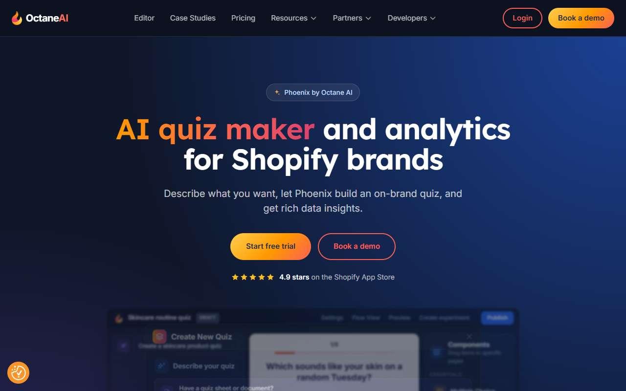 Octane AI website