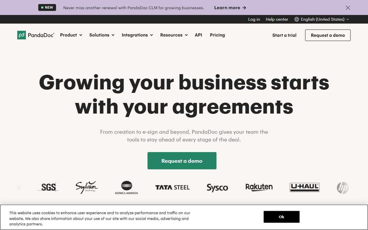 PandaDoc website