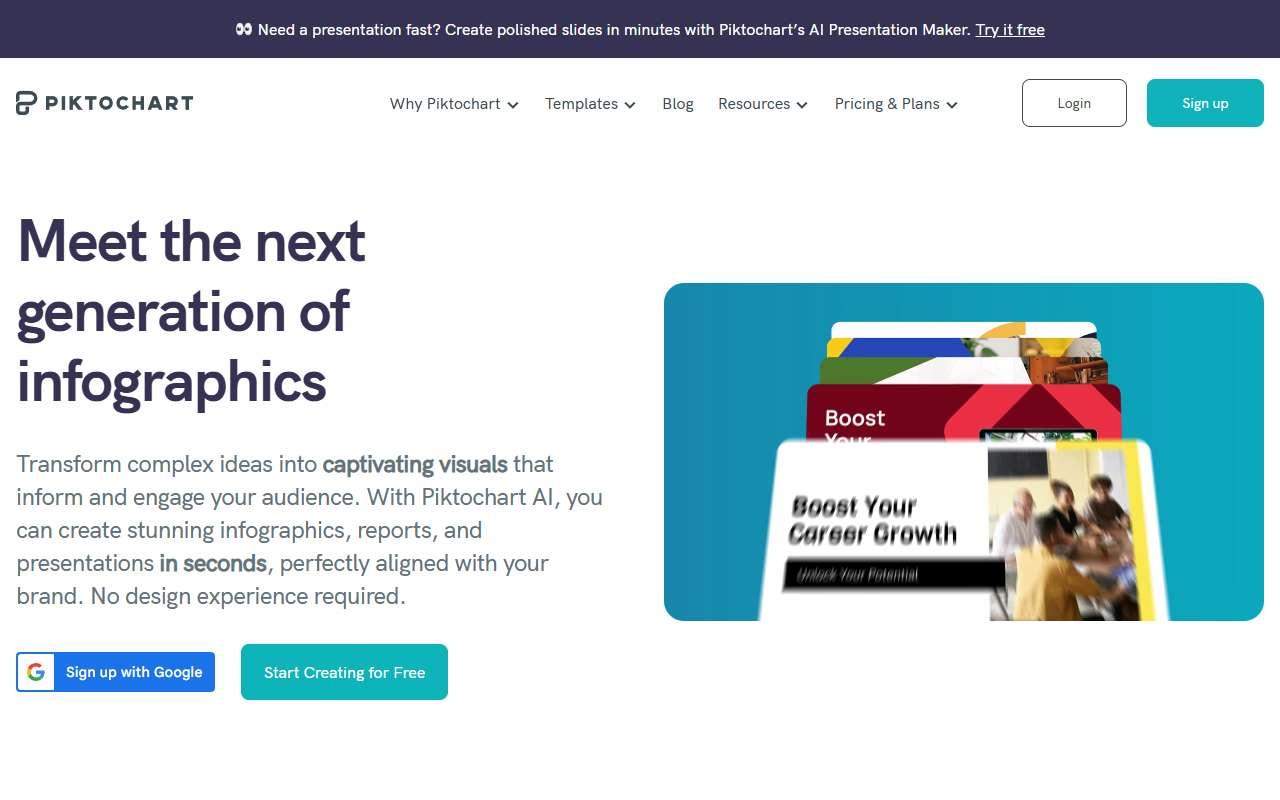 Piktochart website