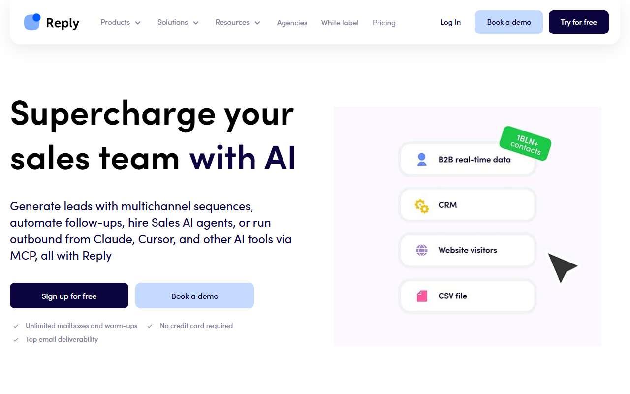 Reply.io website