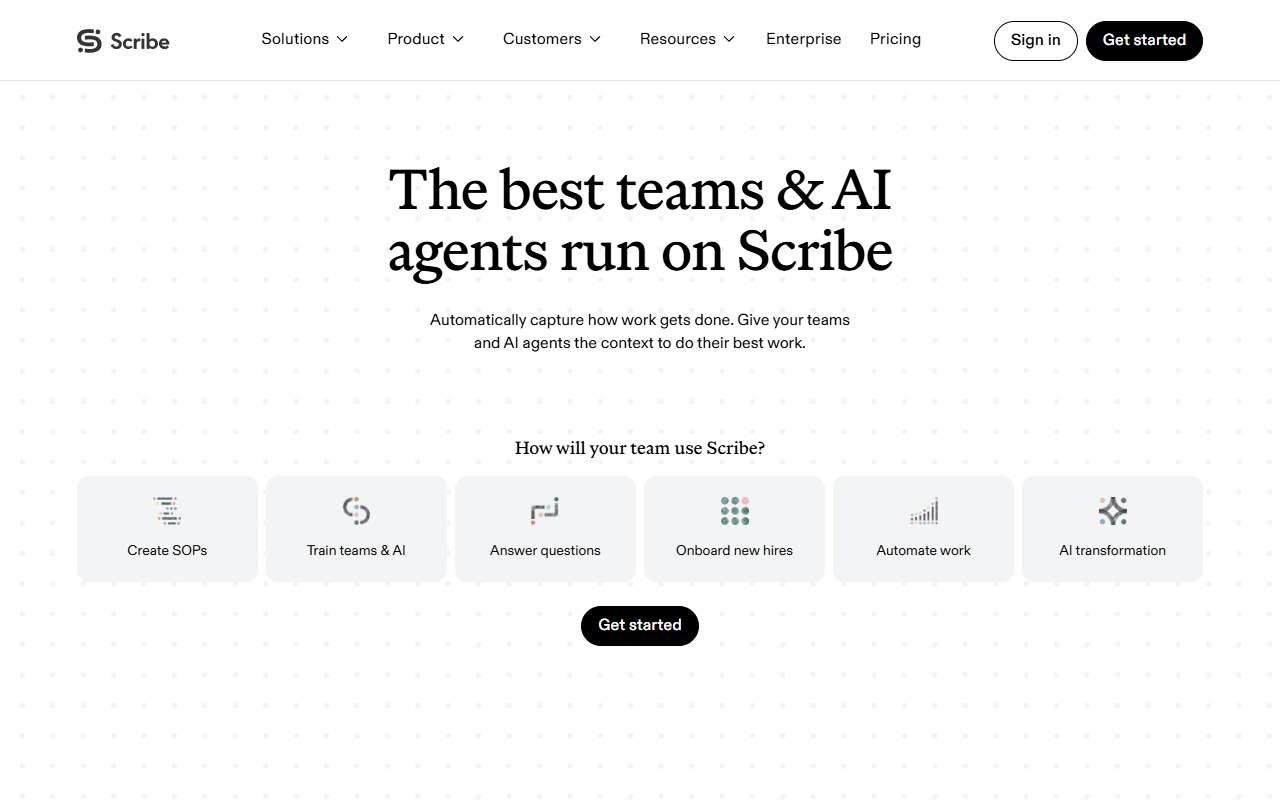 Scribe website