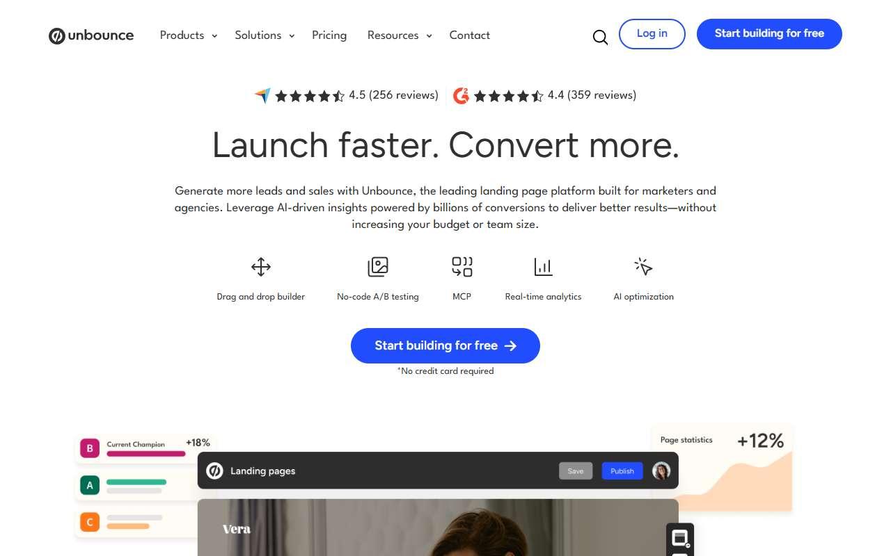 Unbounce website