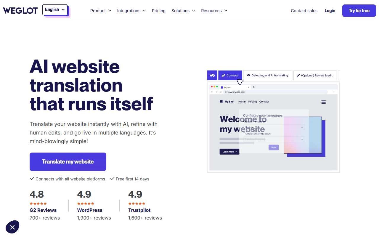 Weglot website
