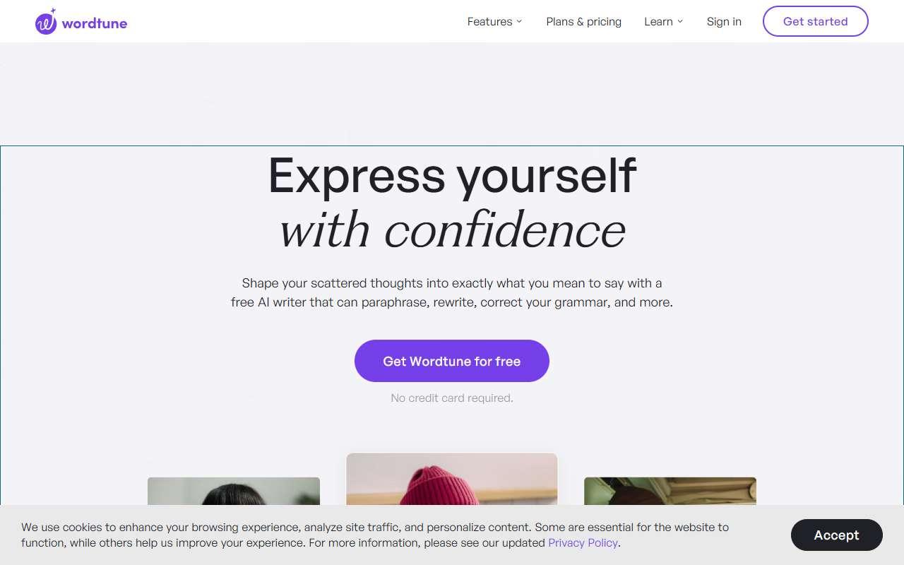 Wordtune website